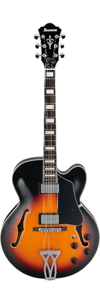 Ibanez Af75-Bs Semi-Hollow Guitar Graduated