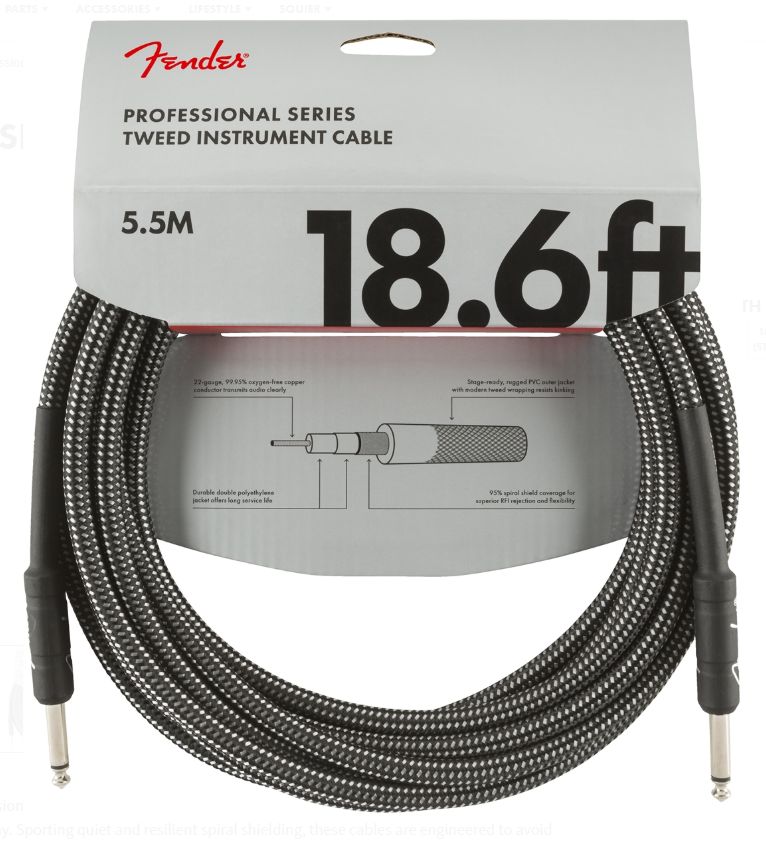 Fender Cavo Professional 5,5Mt Gray Tweed