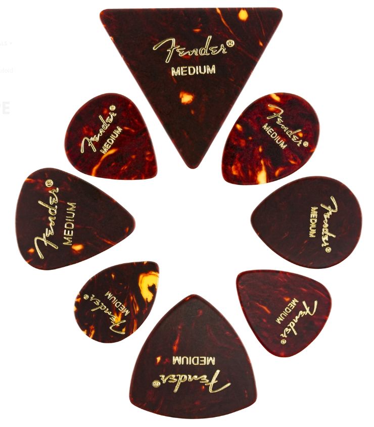 Fender Plettri All Shapes Medley 8 Pack