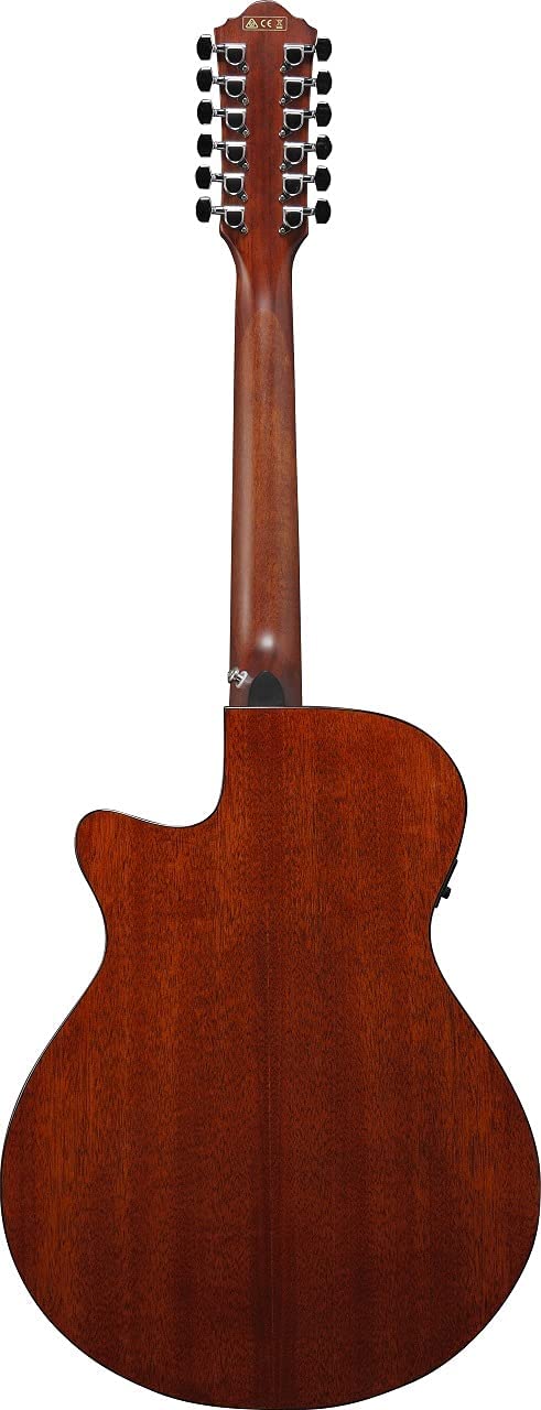 Ibanez AEG5012BKH Chitarra Acustica Amplificata Cutaway 12 Corde Nera