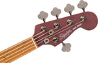 Squier FSR Contemporary Active Jazz Bass V Hh Burgundy Satin