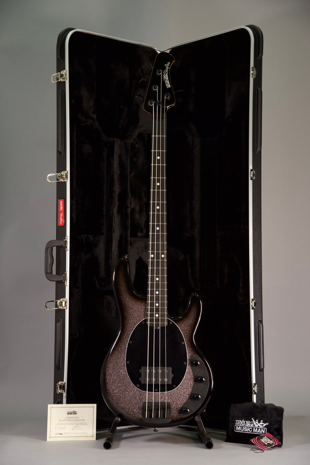 MusicMan StingRay Special Smoked Chrome Roasted Maple Ebony