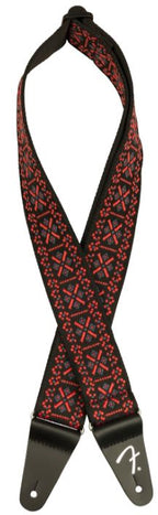 Fender Tracolla  Pasadena Woven Strap 2' Lattice Red