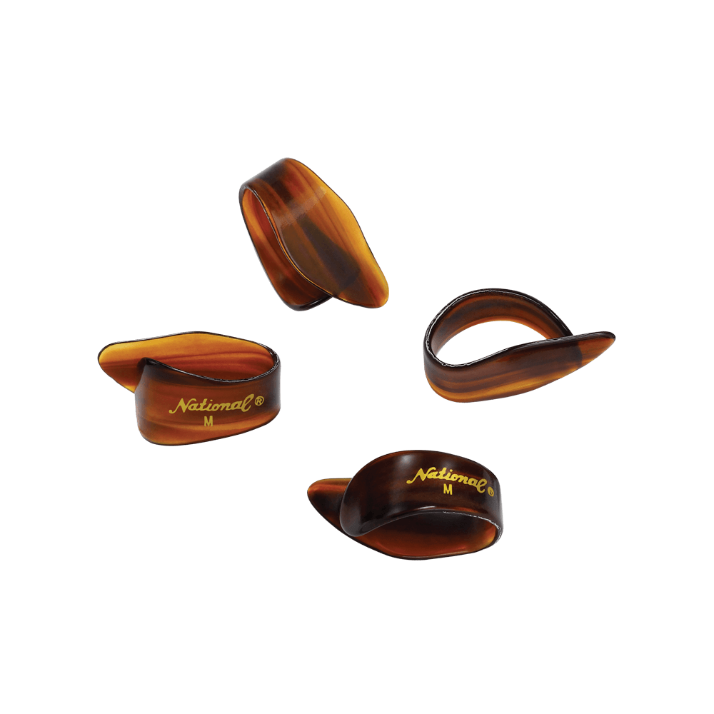D'Addario Plettri Medi National da Pollice in Celluloide Tartaruga Pack 4