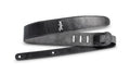 Taylor 410225 2.5' Black Leather Guitar Strap Black Suede Back