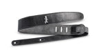 Taylor 410225 2.5' Black Leather Guitar Strap Black Suede Back