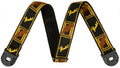Fender Tracolla Quick Grip Locking End Strap Black Yellow e Brown Monogram 2'