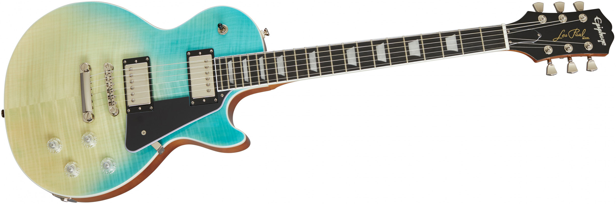 Epiphone Les Paul Modern Figured Caribbean Blue Fade Chitarra Elettrica