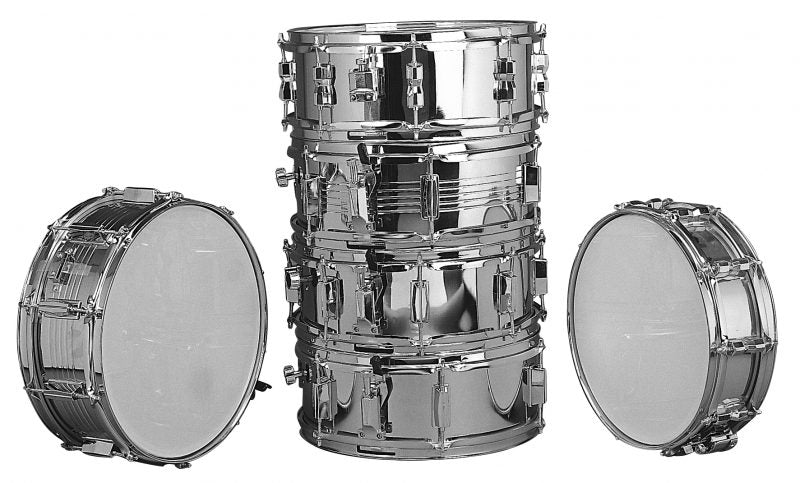 Arware Rullante in Metallo Cromato Liscio 4X13