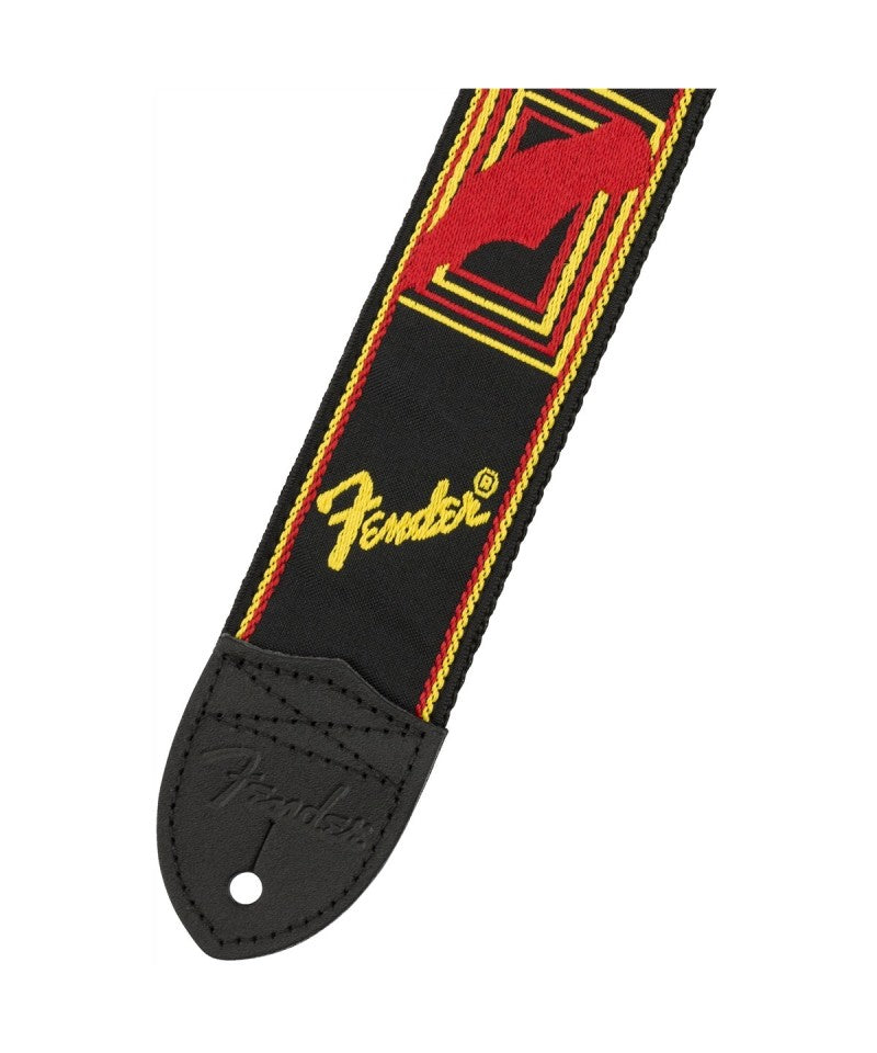 Fender Tracolla 2' Monogrammed Black Yellow Red