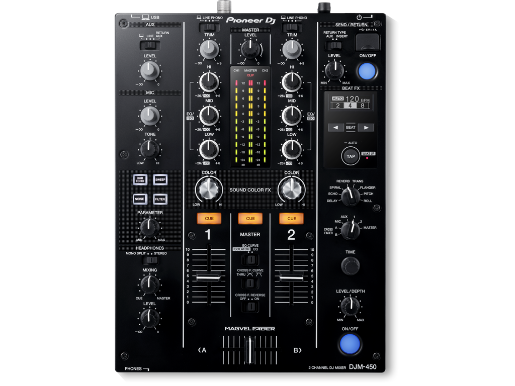 Pioneer Dj Djm450 Mixer Dj 2 Channel Effects