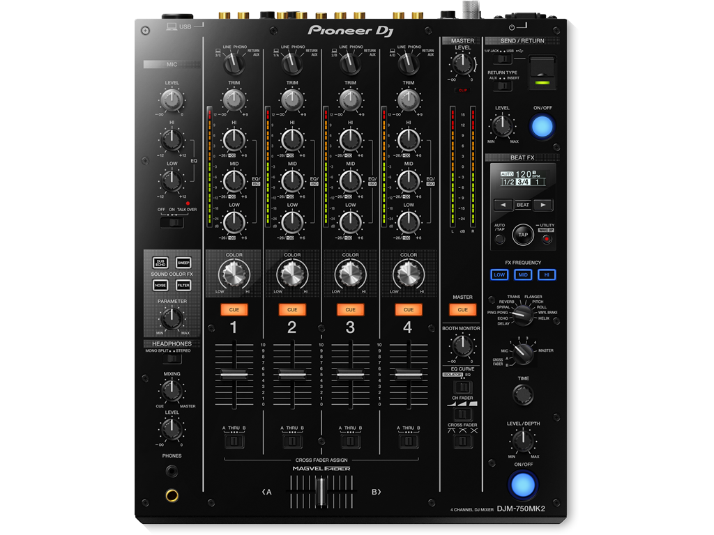 Pioneer DJ 4-Channel Mid-Range Digital Mixer Black
