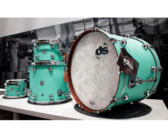 Dsdrum Kit Batteria Rebel Custom Shop All Maple Cadillac Green Lacquered Finish