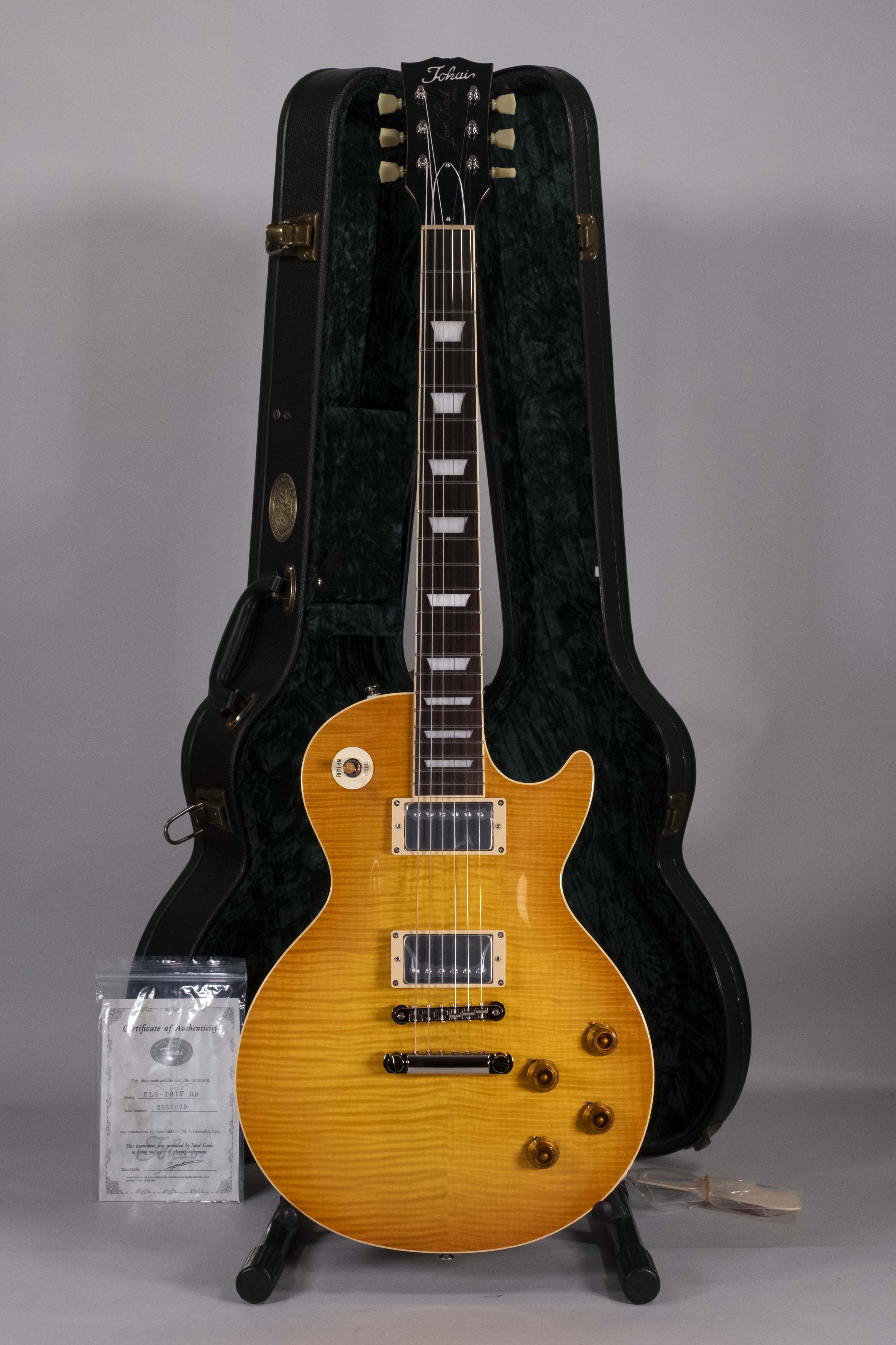 Tokai LP Style Flame Honey Burst