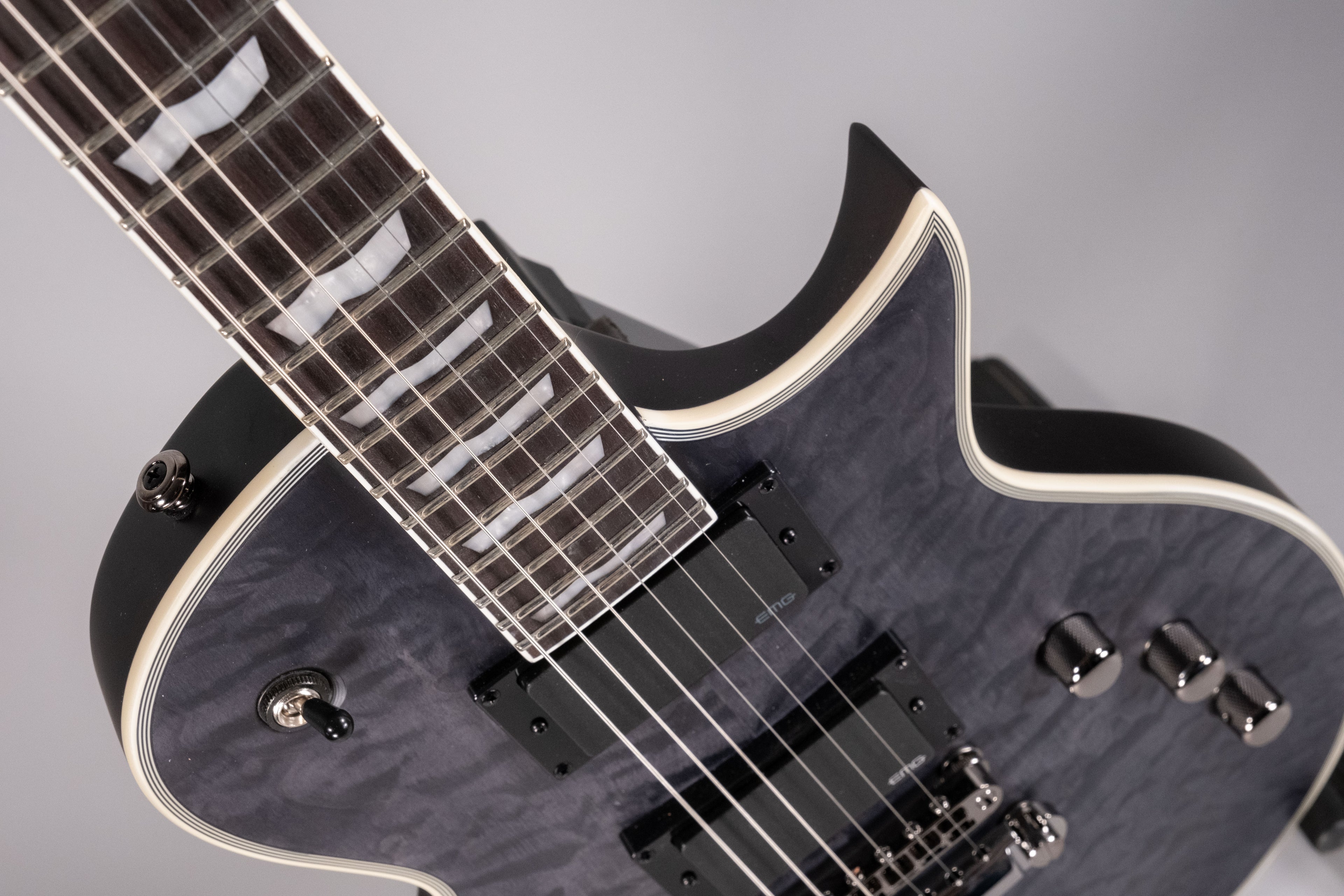 LTD EC-401 QM - See Thru Black Satin - Limited Edition