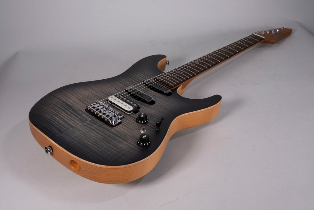 Ibanez TQM2 Tom Quayle Signature Charcoal Black Burst Flat
