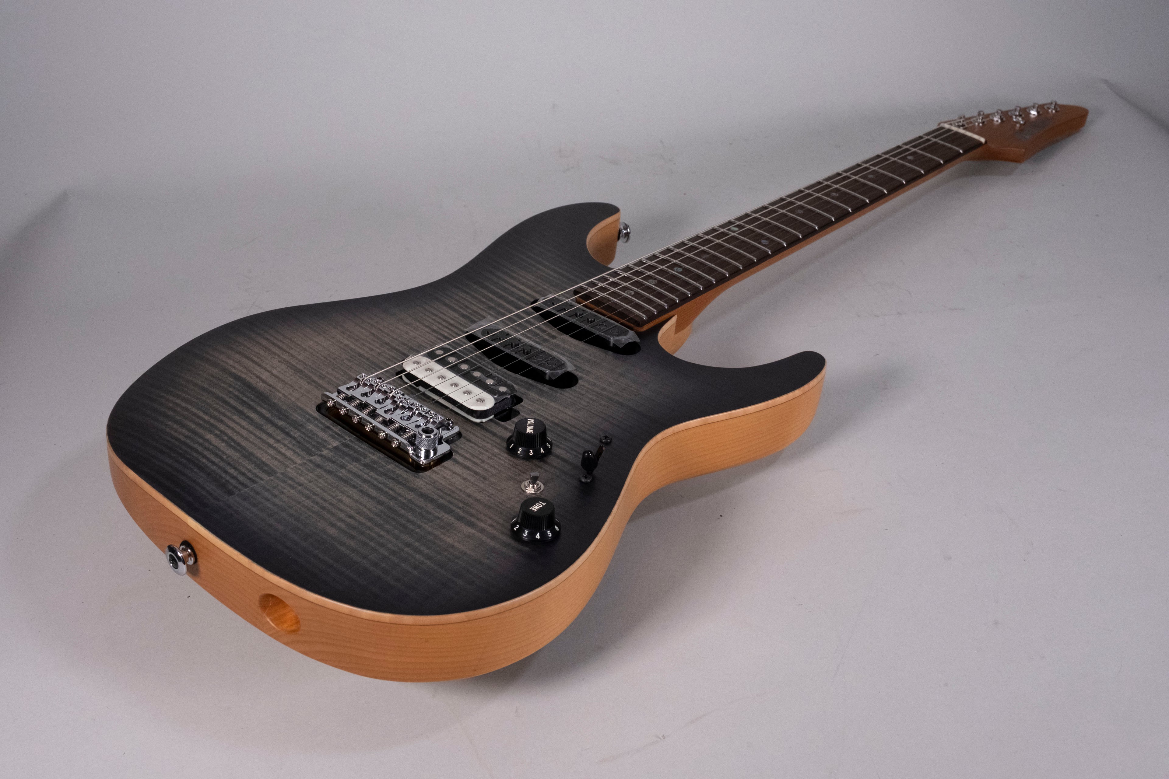 Ibanez TQM2 Tom Quayle Signature Charcoal Black Burst Flat