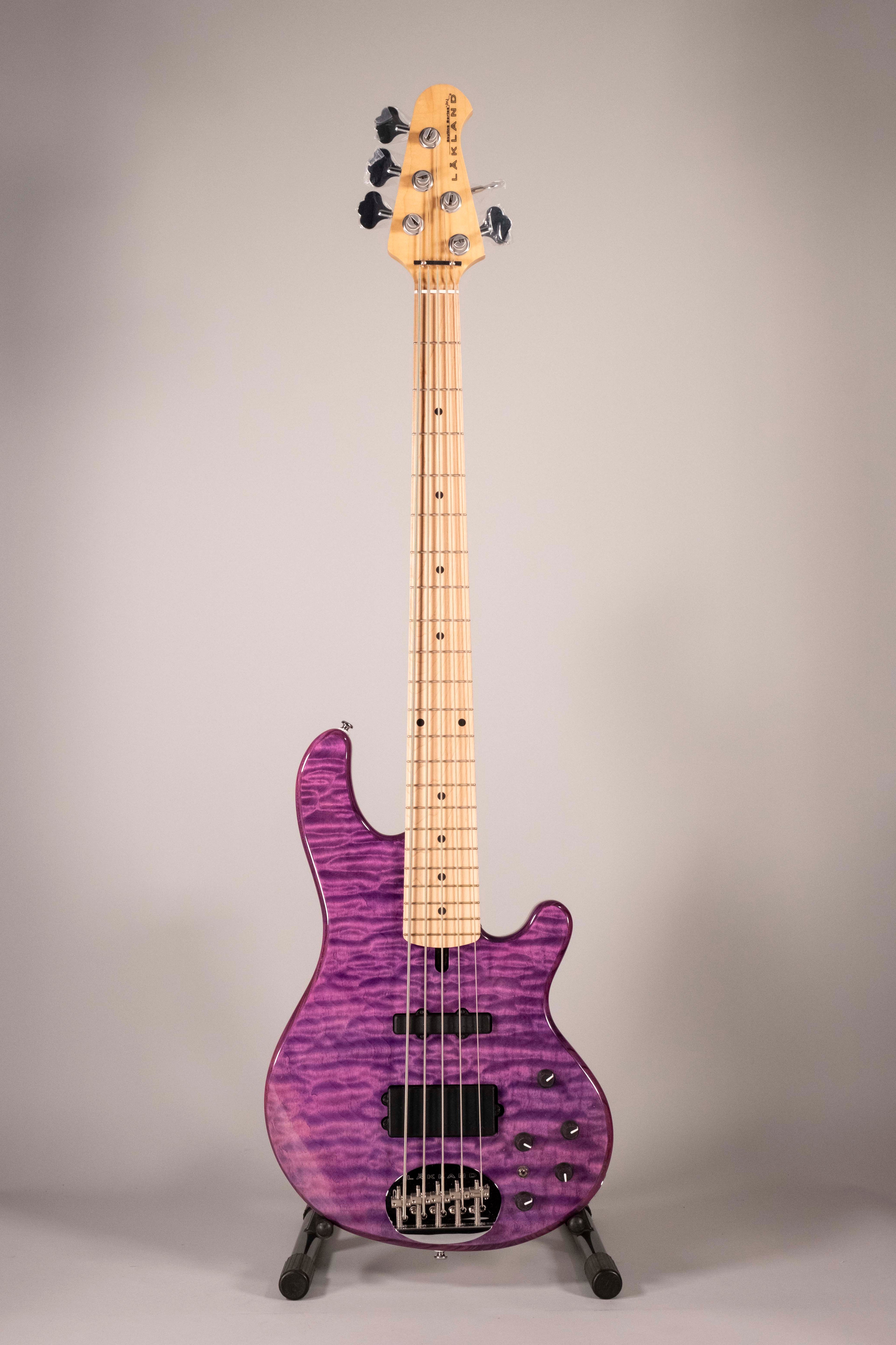 Lakland Skyline 5502 Deluxe 5 Corde Transparent purple