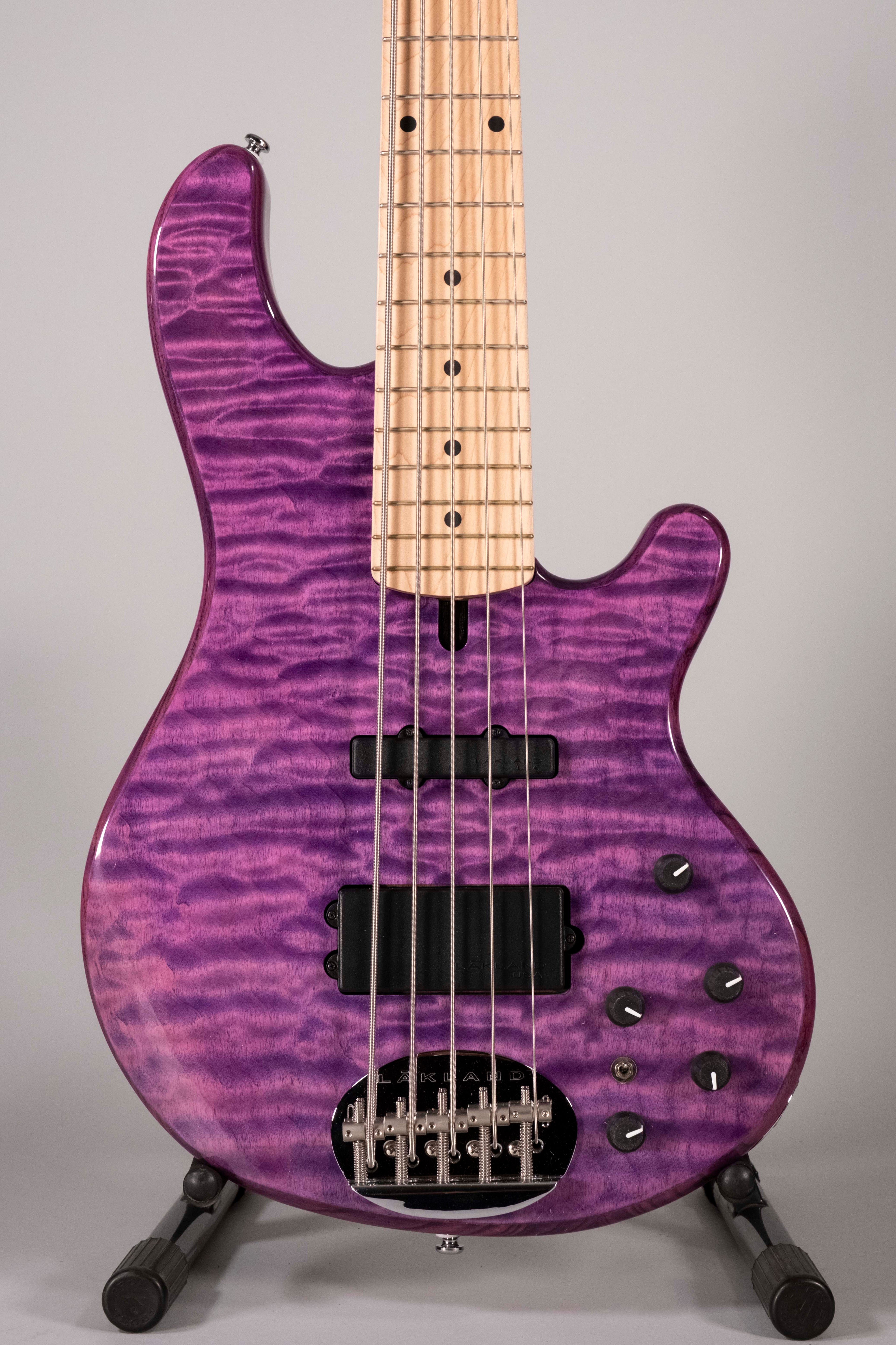 Lakland Skyline 5502 Deluxe 5 Corde Transparent purple