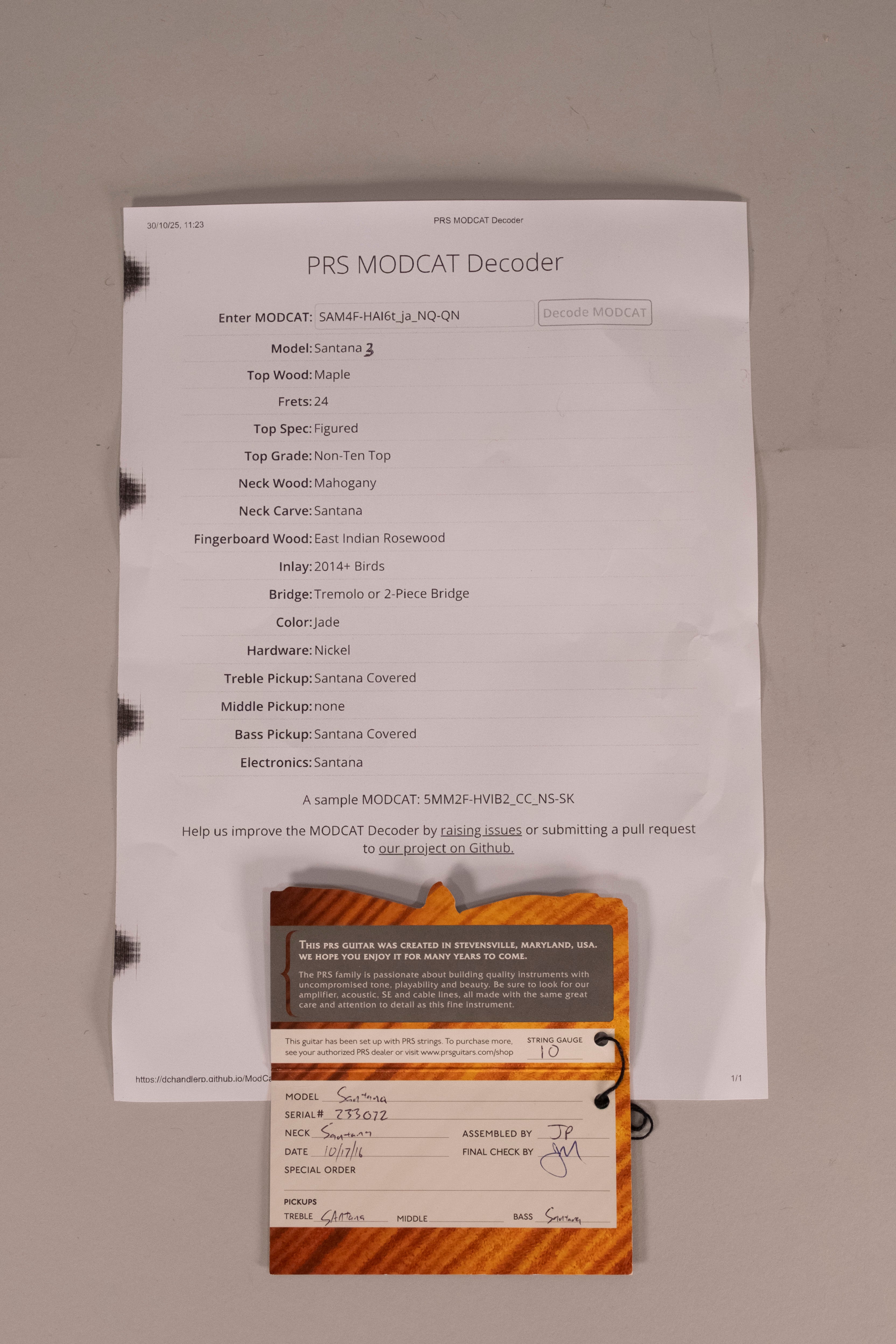 PRS SANTANA III USATA