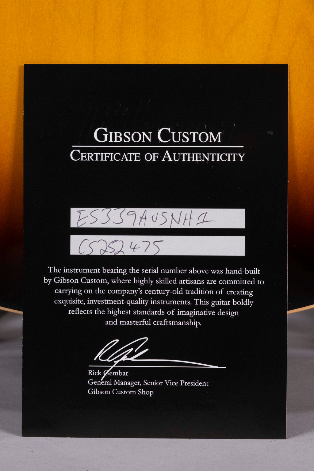 GIBSON ES 339 CUSTOM SHOP USATA