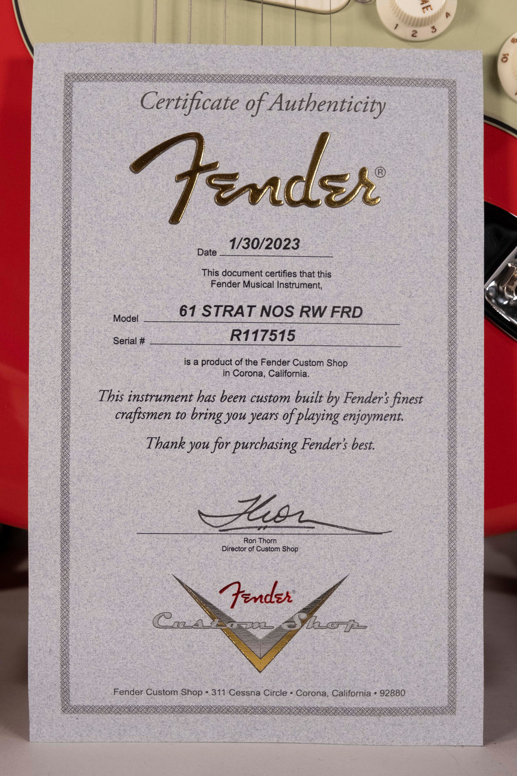 Fender Strato '60 Fiesta Red Nos Usata