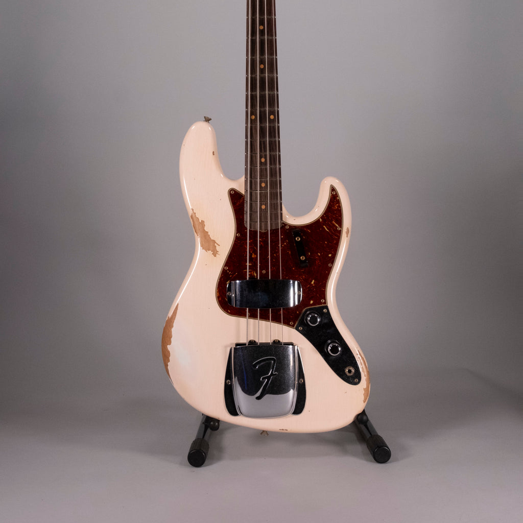 Fender Custom Shop 1961 Jazz Bass Heavy Relic 3A RW Super Faded Aged Shell Pink