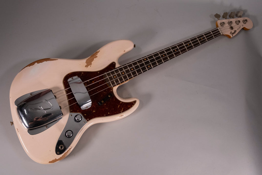 Fender Custom Shop 1961 Jazz Bass Heavy Relic 3A RW Super Faded Aged Shell Pink