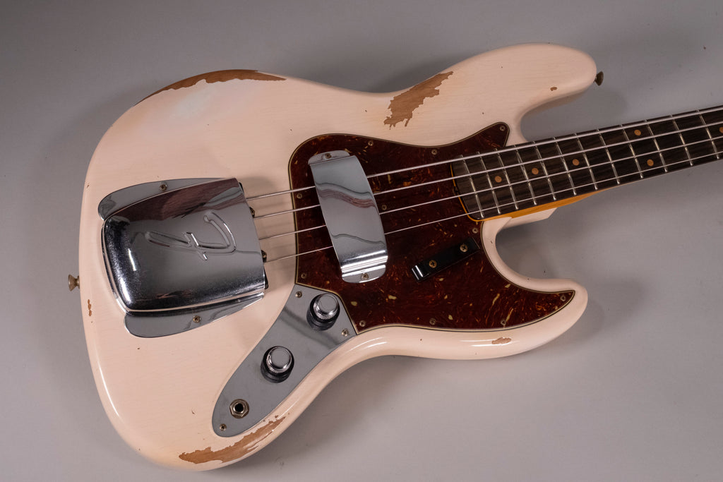 Fender Custom Shop 1961 Jazz Bass Heavy Relic 3A RW Super Faded Aged Shell Pink
