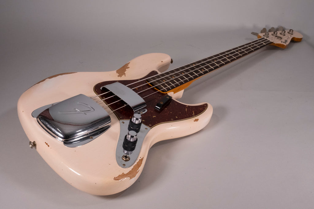 Fender Custom Shop 1961 Jazz Bass Heavy Relic 3A RW Super Faded Aged Shell Pink