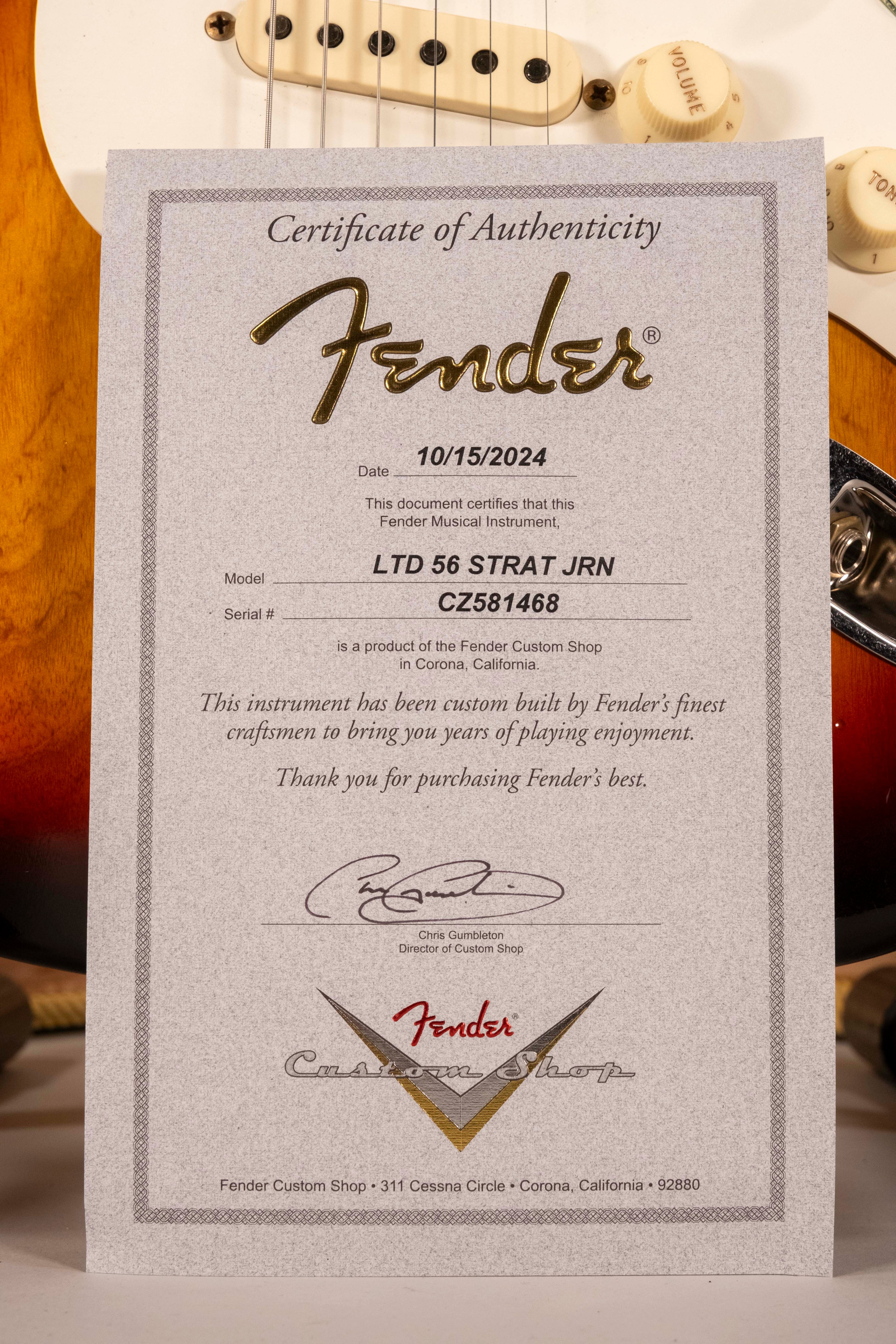 Fender Custom Shop Limited Ed 1956 Stratocaster Journeyman Relic 3Color Sunburst