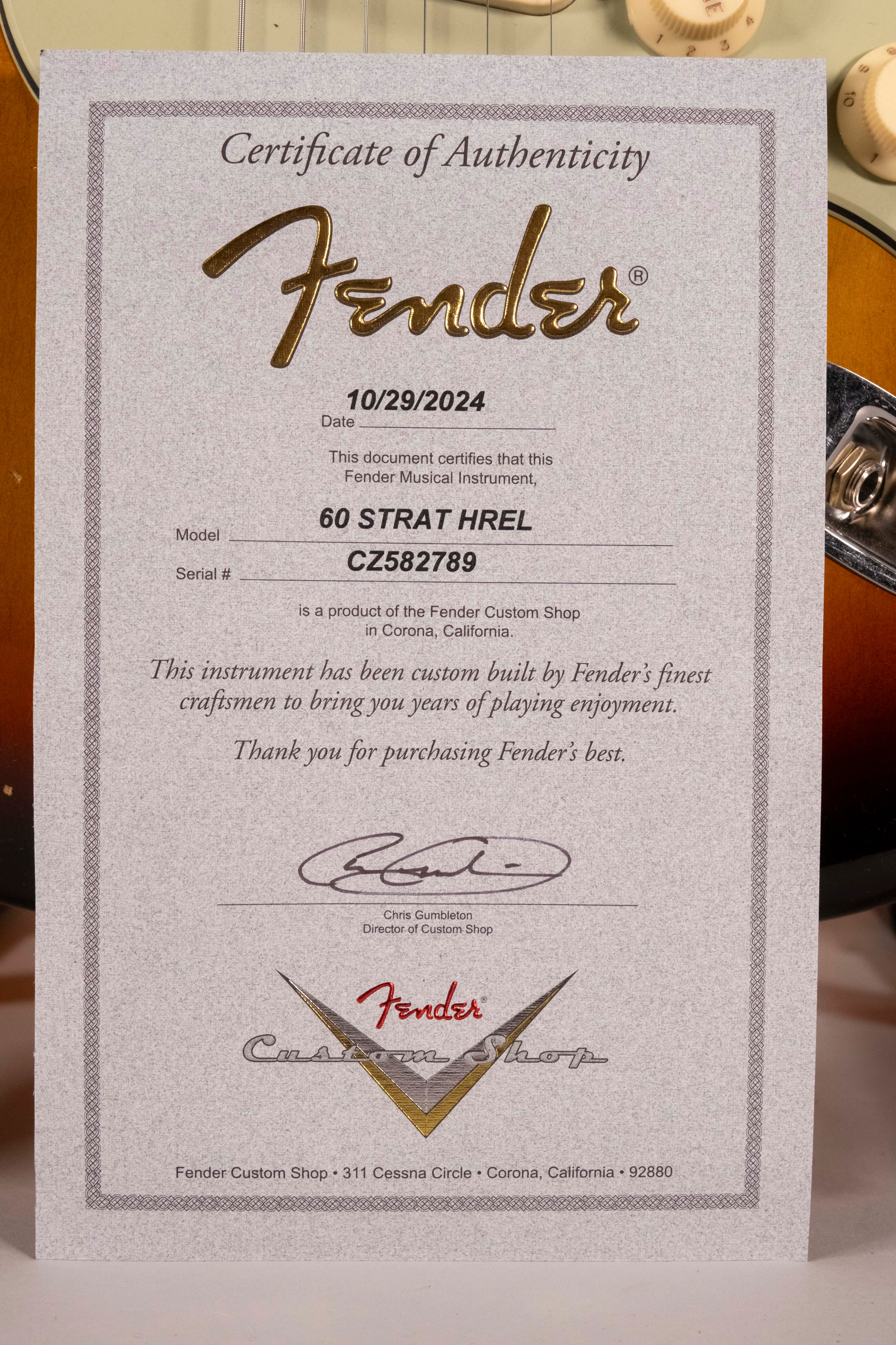Fender Custom Shop 1960 Stratocaster Heavy Relic Faded Aged 3Tone Sunburst