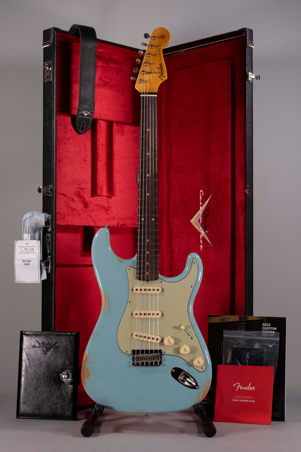 Fender Custom Shop Ltd 59' Stratocaster Hardtail Relic Aged Daphne Blue