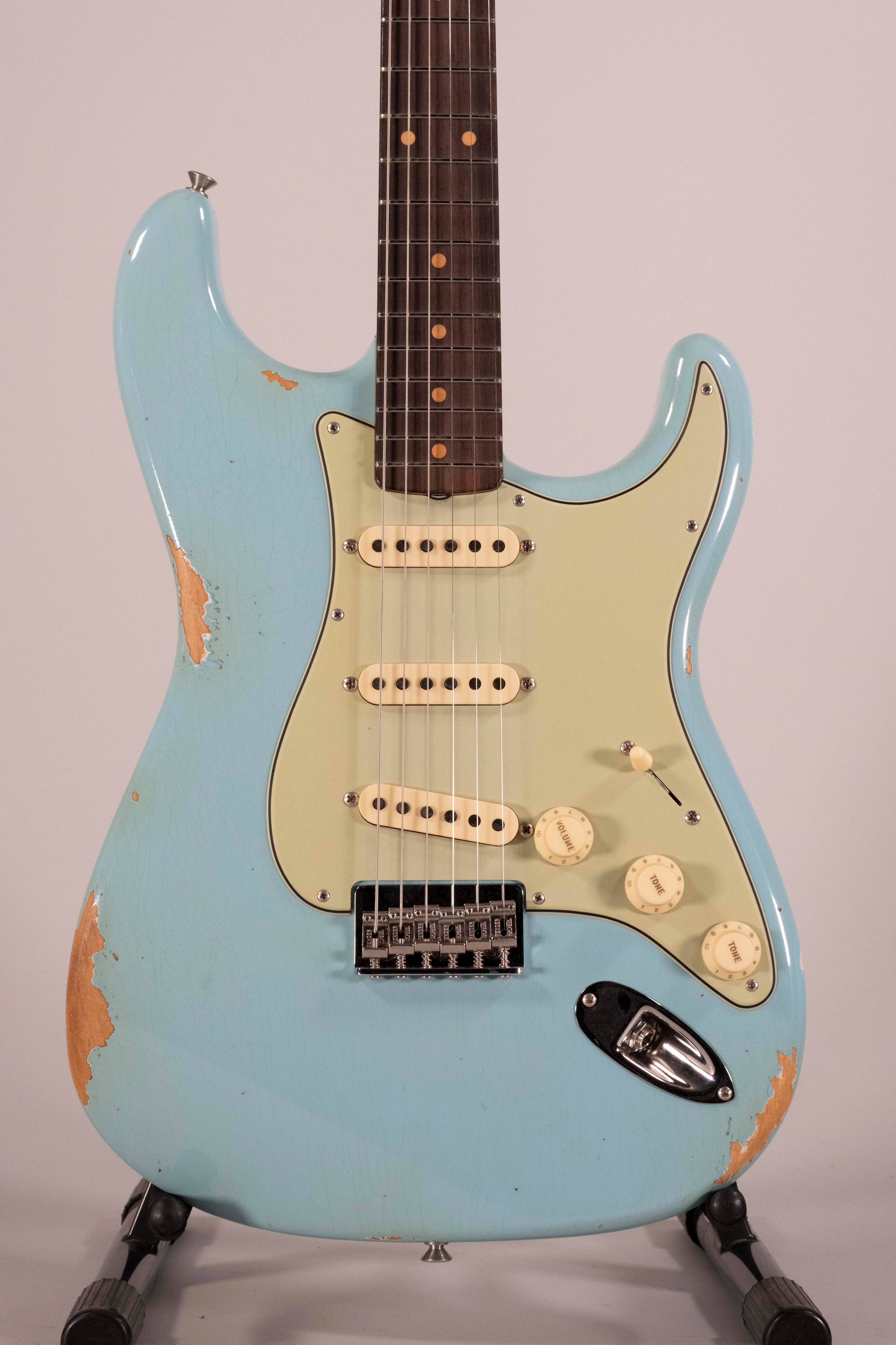 Fender Custom Shop Ltd 59' Stratocaster Hardtail Relic Aged Daphne Blue