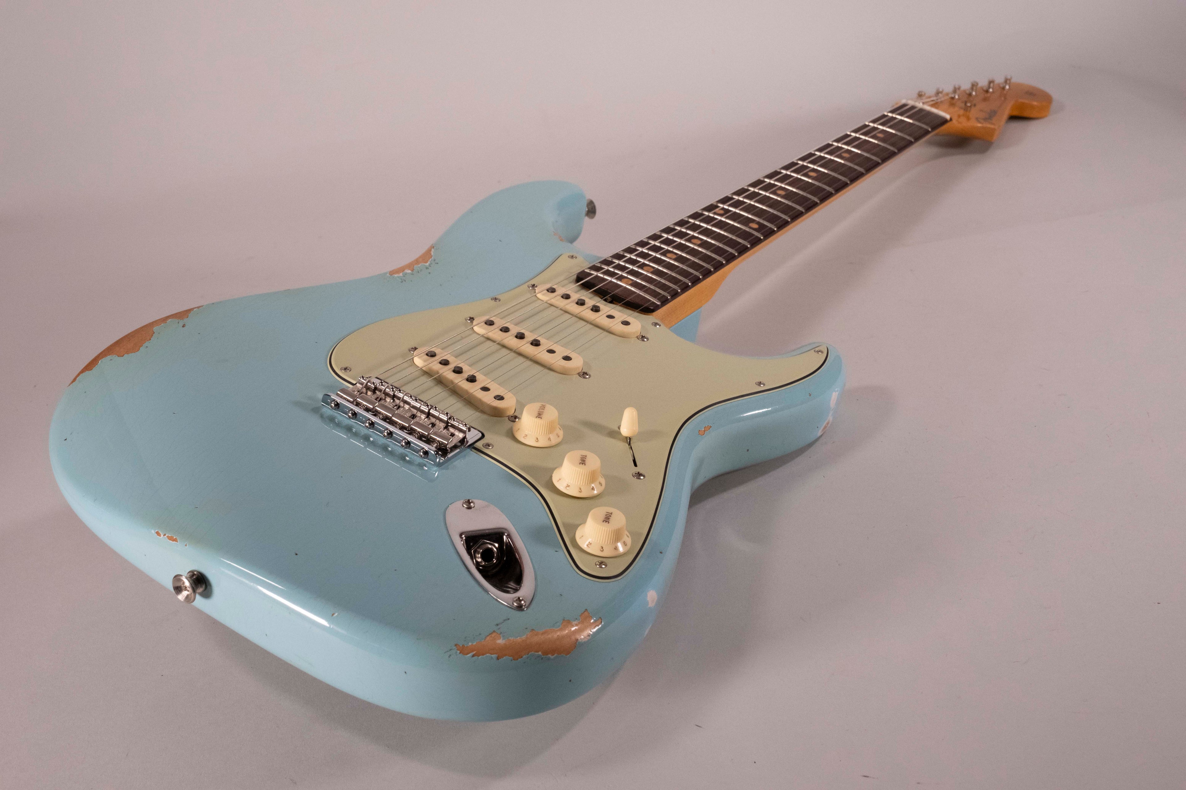 Fender Custom Shop Ltd 59' Stratocaster Hardtail Relic Aged Daphne Blue