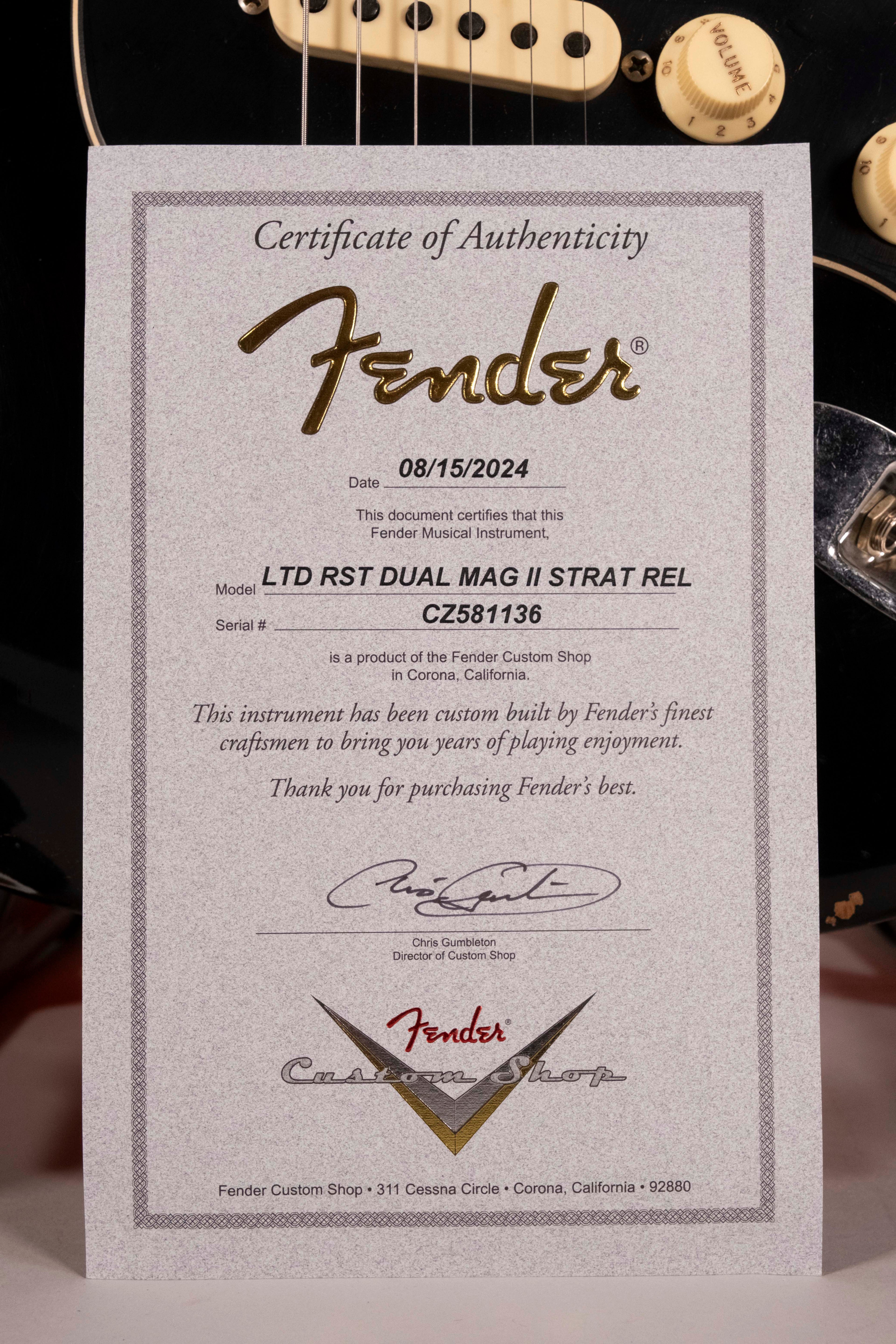 Fender Custom Shop Limited Edition Stratocaster Dual-Mag II Relic Aged Black
