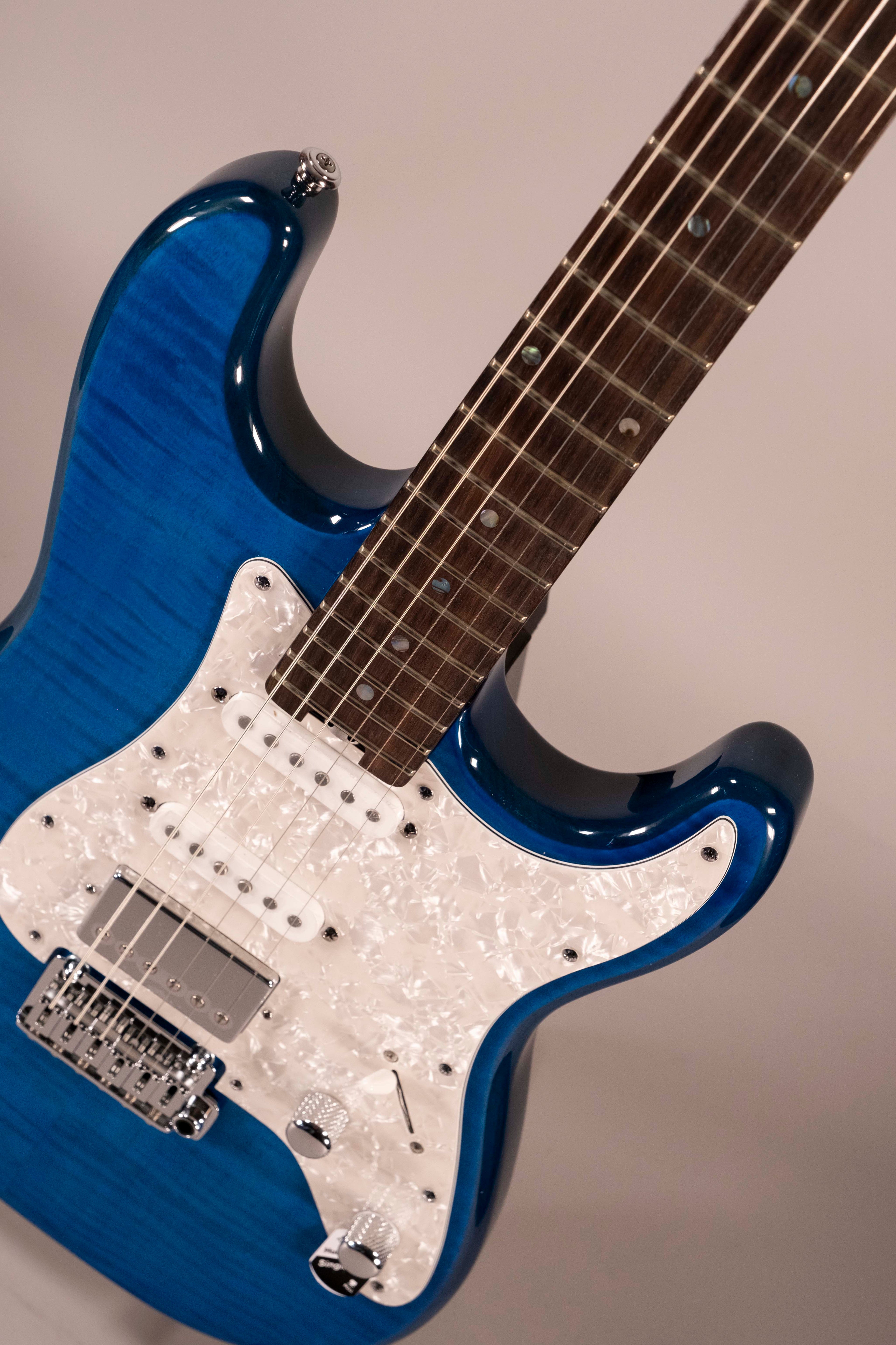 Schecter R66 Elite II Rosewood Traditional See-Thru Sky Blu