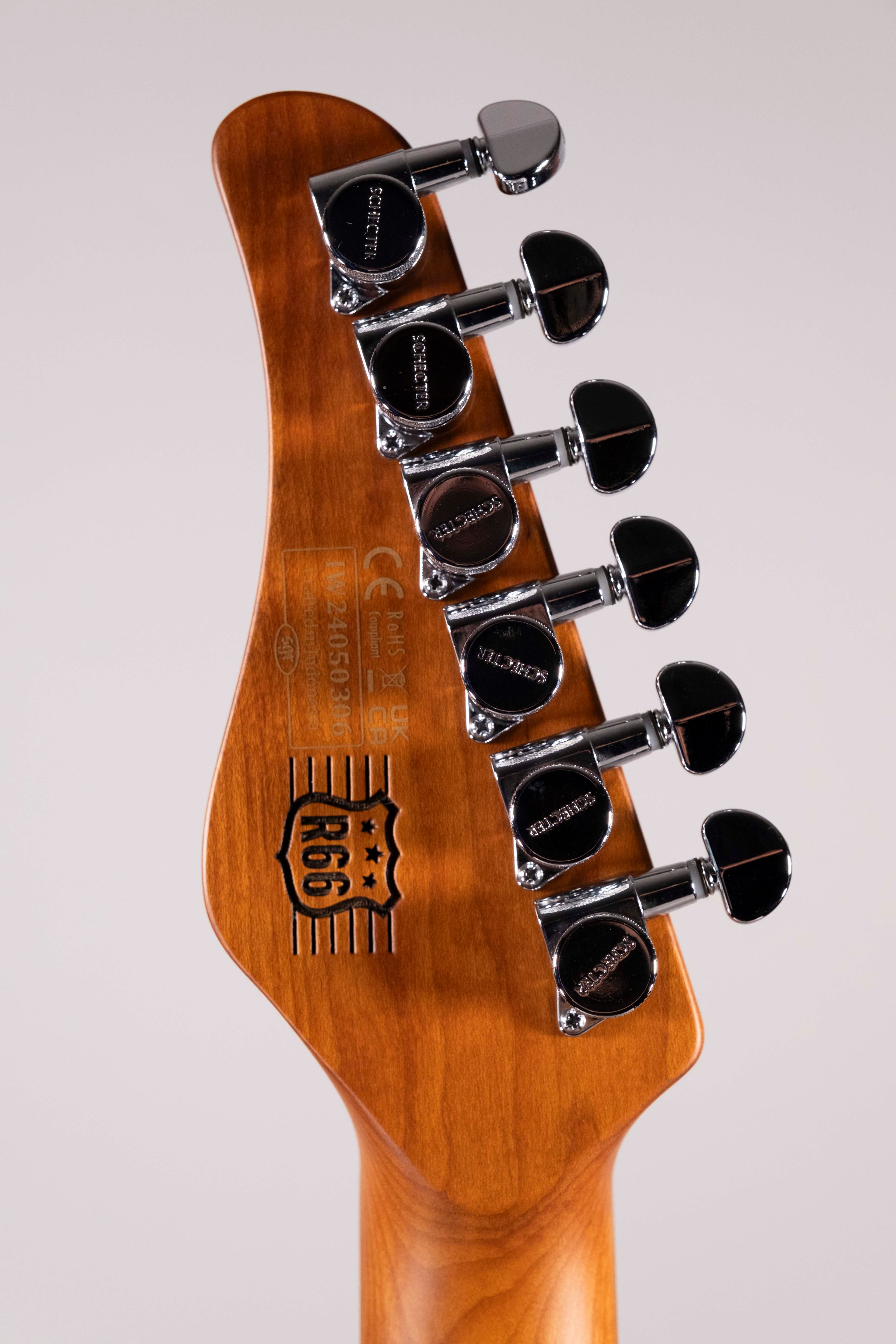 Schecter R66 Elite II Roasted Maple PT Sunburst