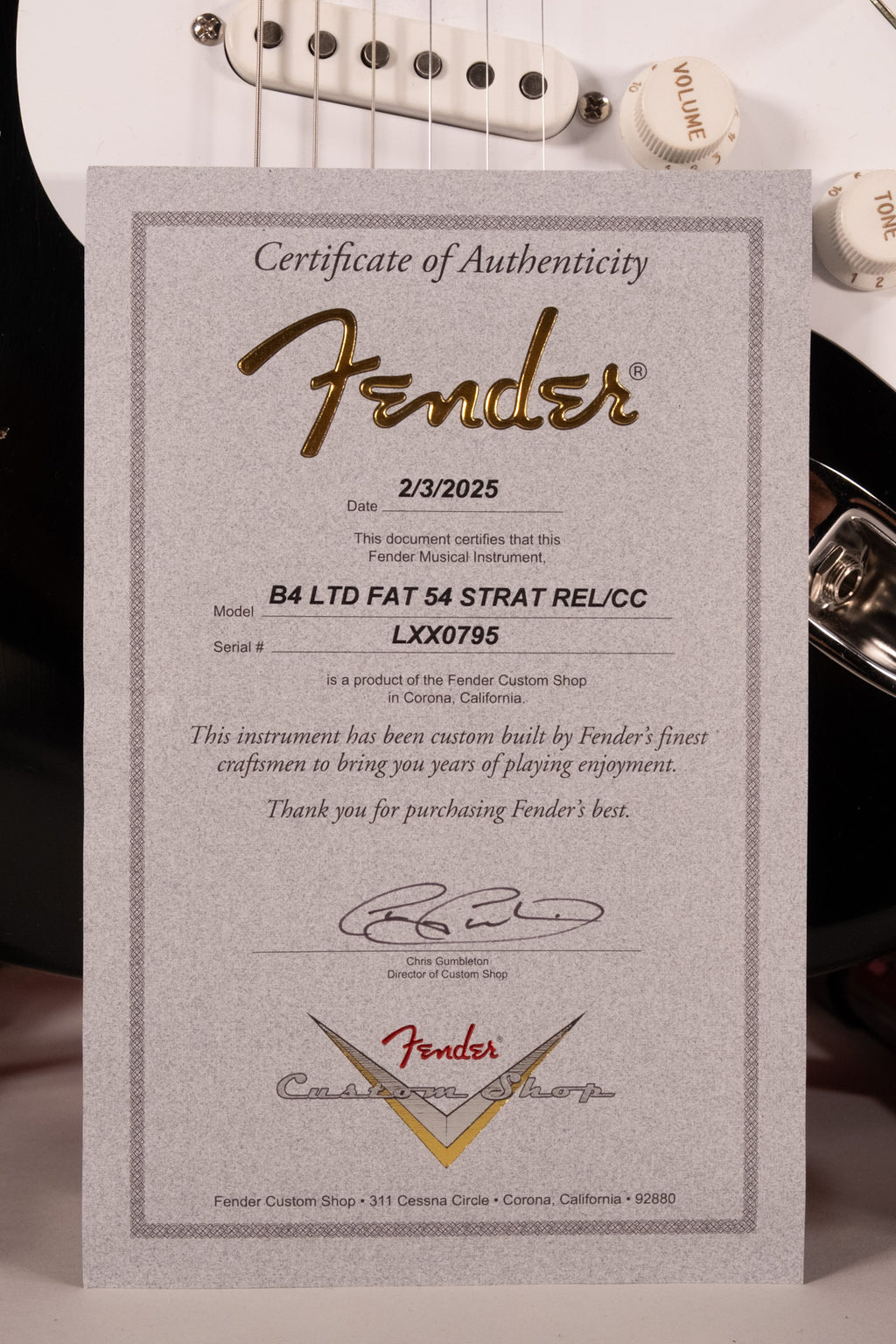 Fender Custom Shop Limited Edition Fat 1954 Stratocaster Relic Aged Black