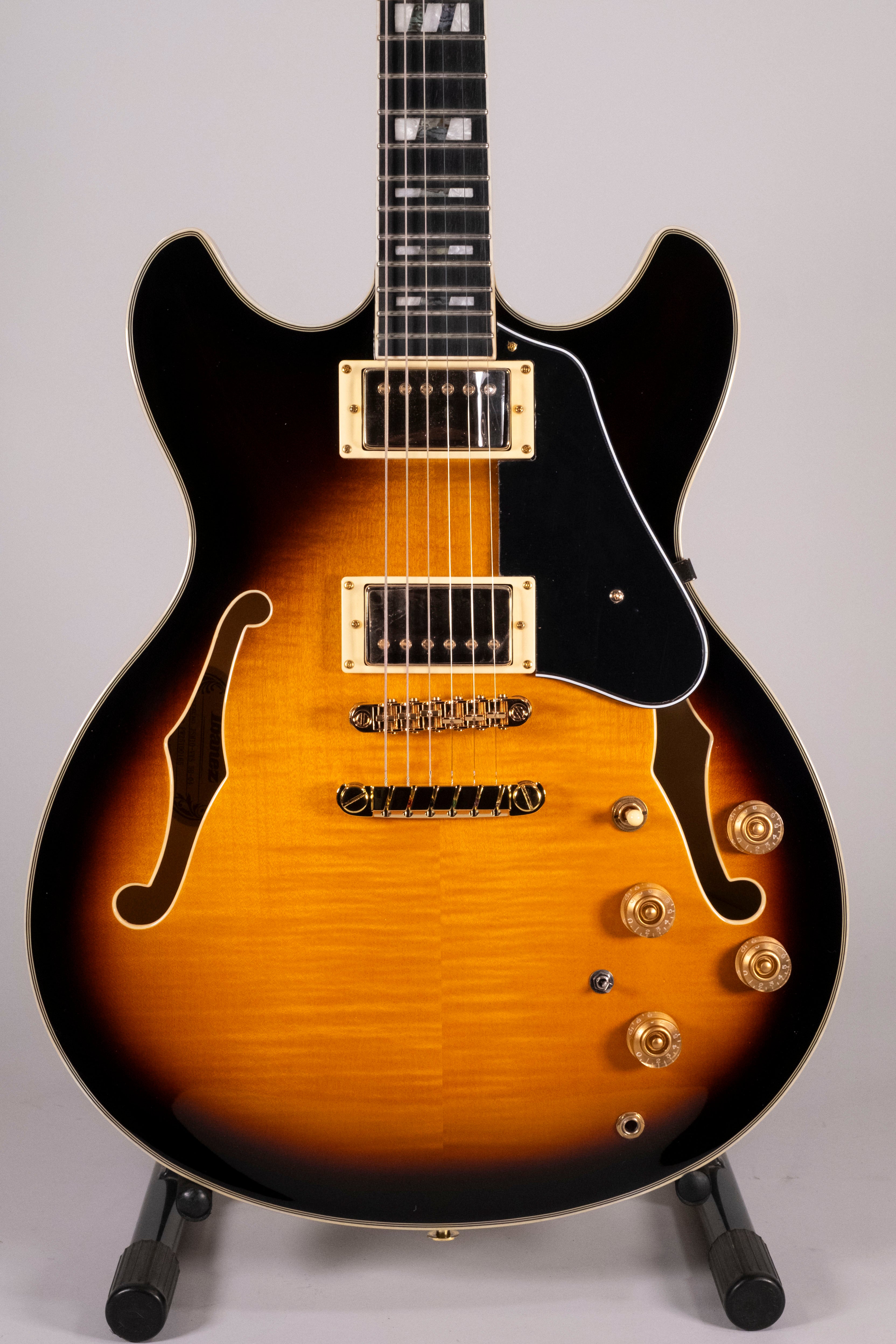 Ibanez Jsm10-Vys John Scofield Vintage Yellow Sunburst Semi-Hollow Guitar