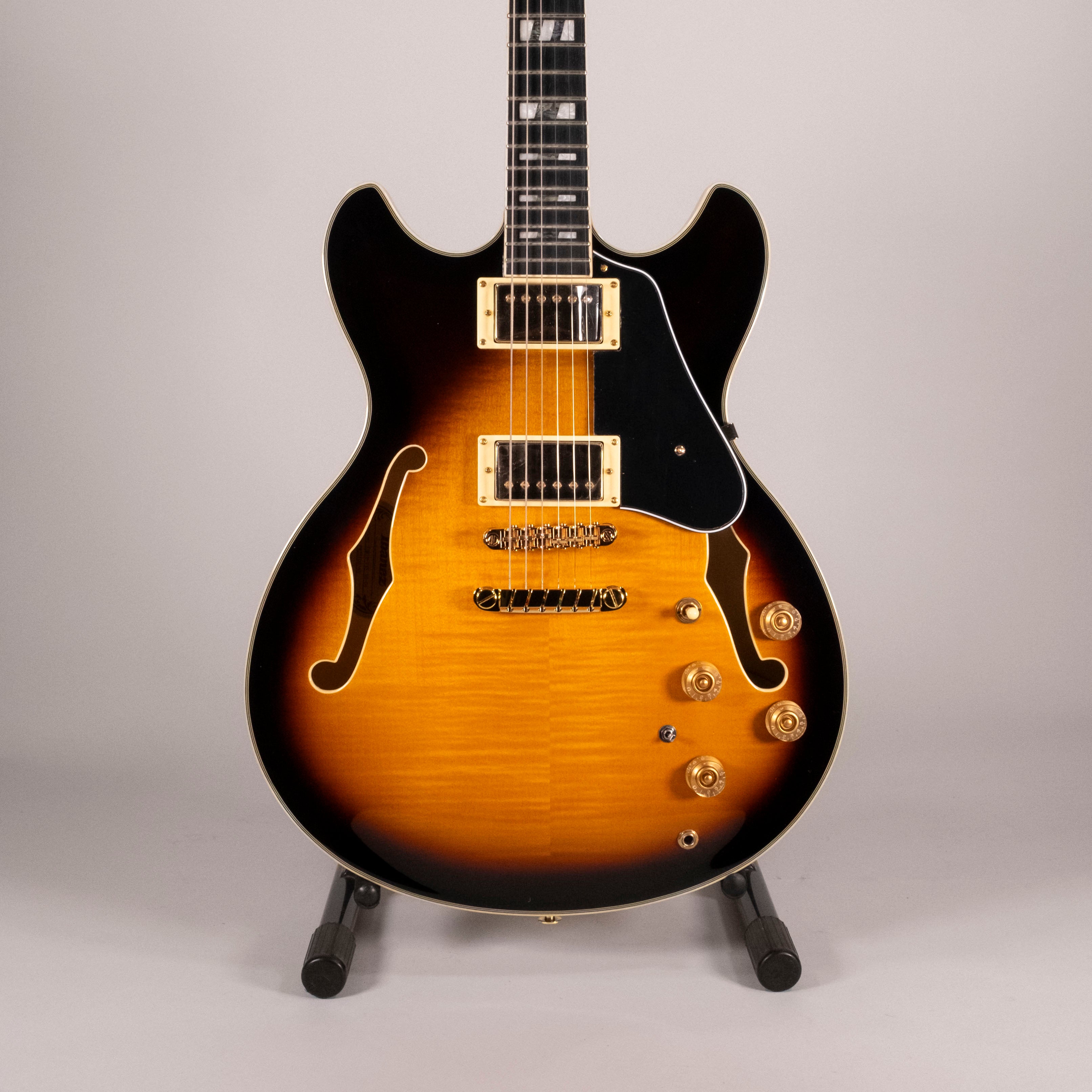 Ibanez Jsm10-Vys John Scofield Vintage Yellow Sunburst Semi-Hollow Guitar