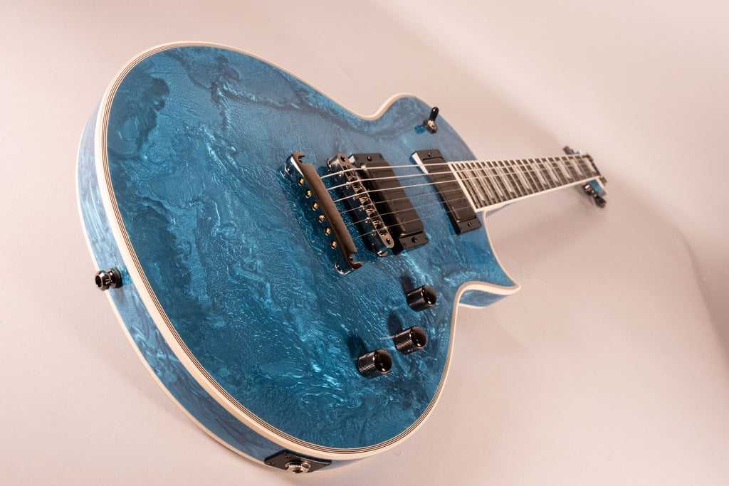 ESP ECLIPSE Custom Blue Liquid Metal Burst with Case