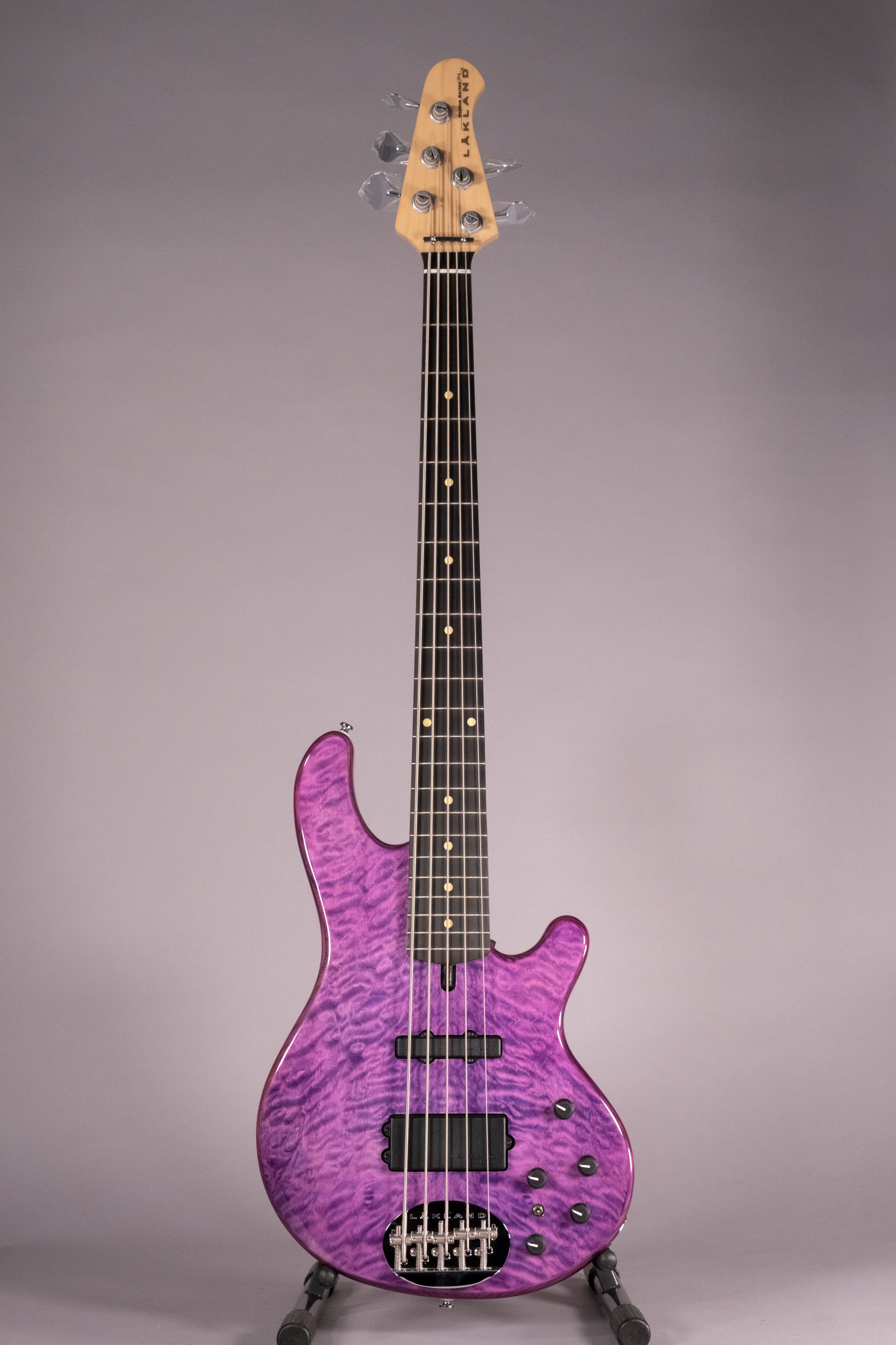 Lakland Skyline 5502 Deluxe 5 Corde Transparent Purple