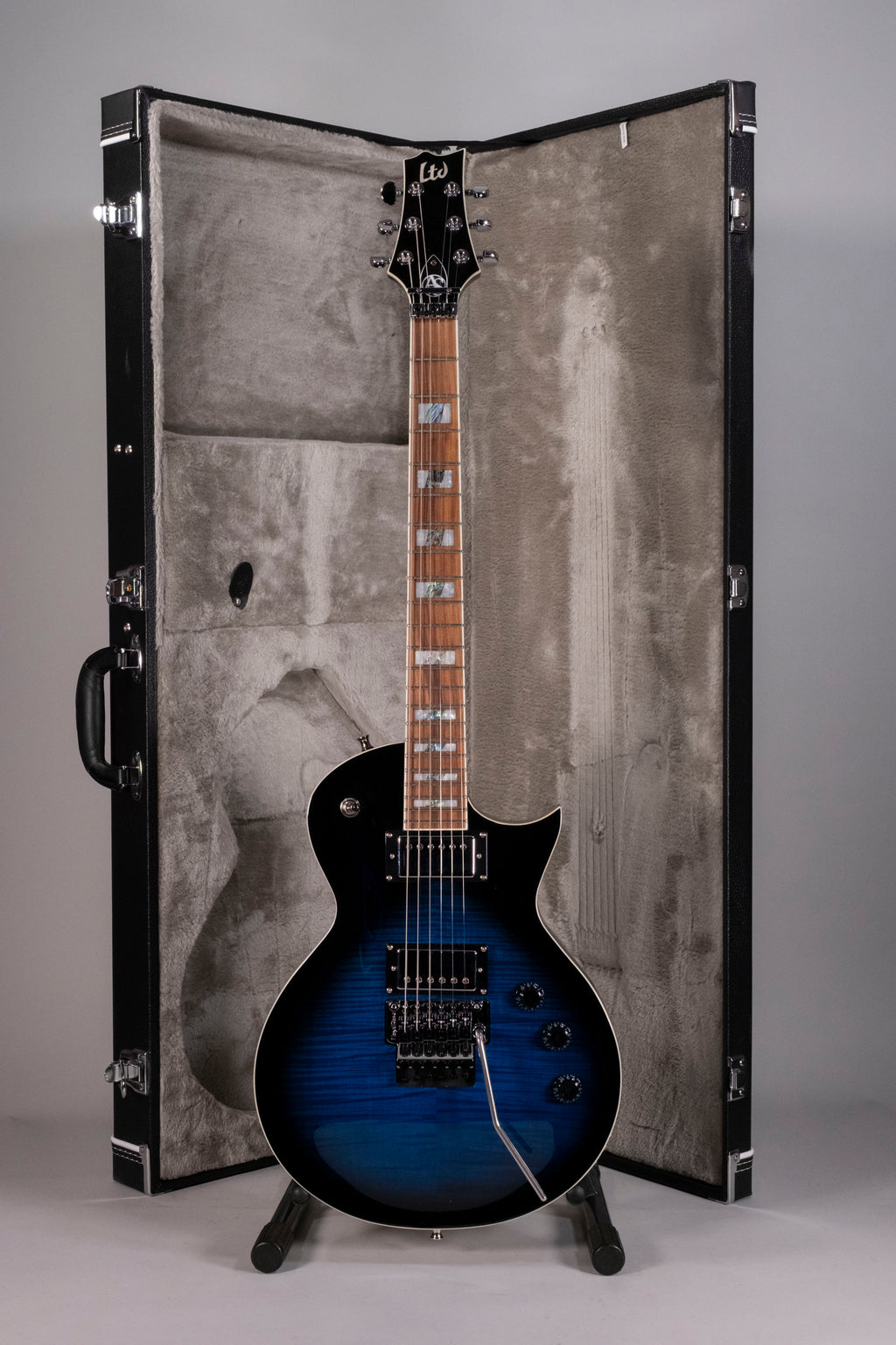 LTD AS-1FR - Black Aqua Sunburst - c/astuccio