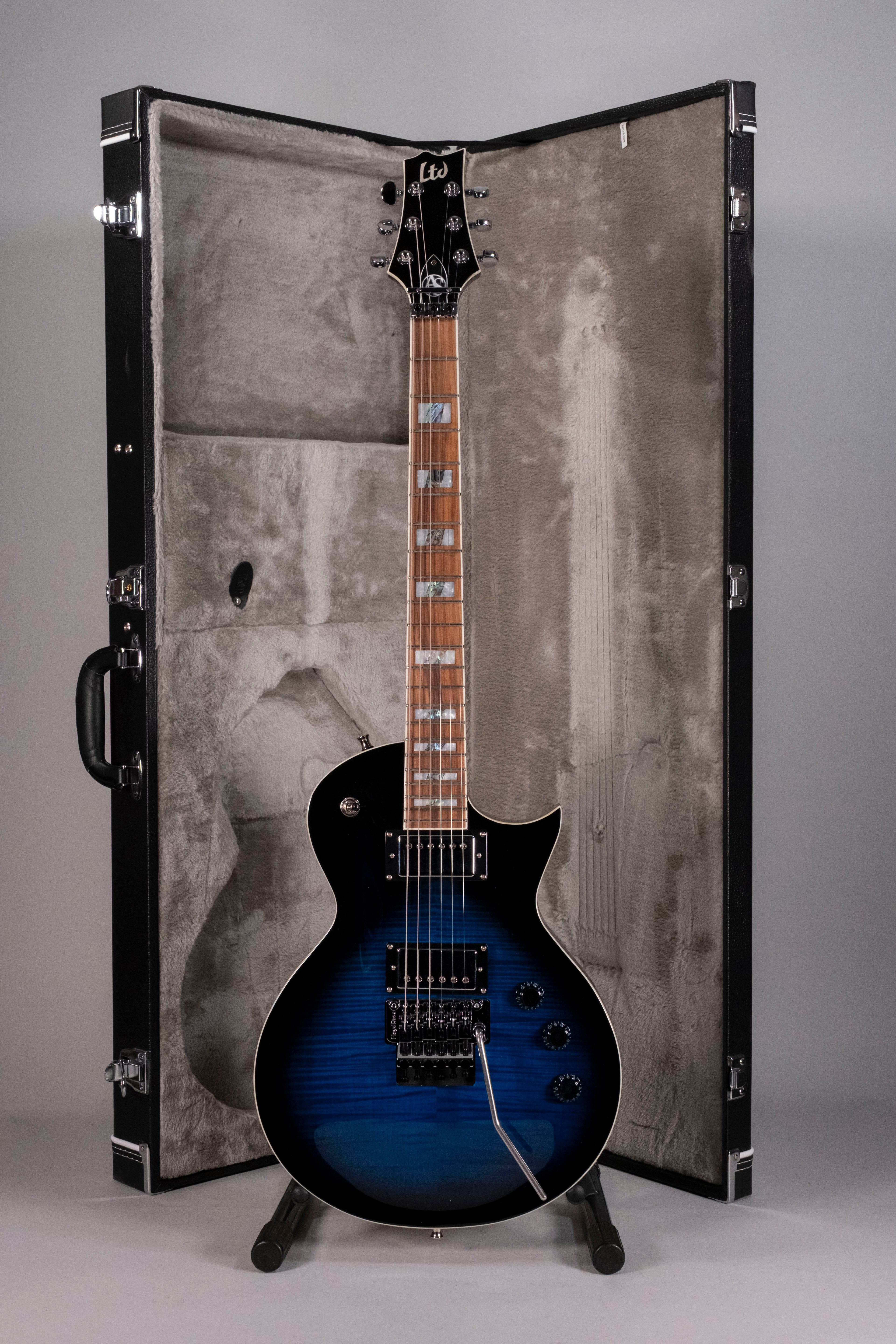 LTD AS-1FR - Black Aqua Sunburst - c/astuccio
