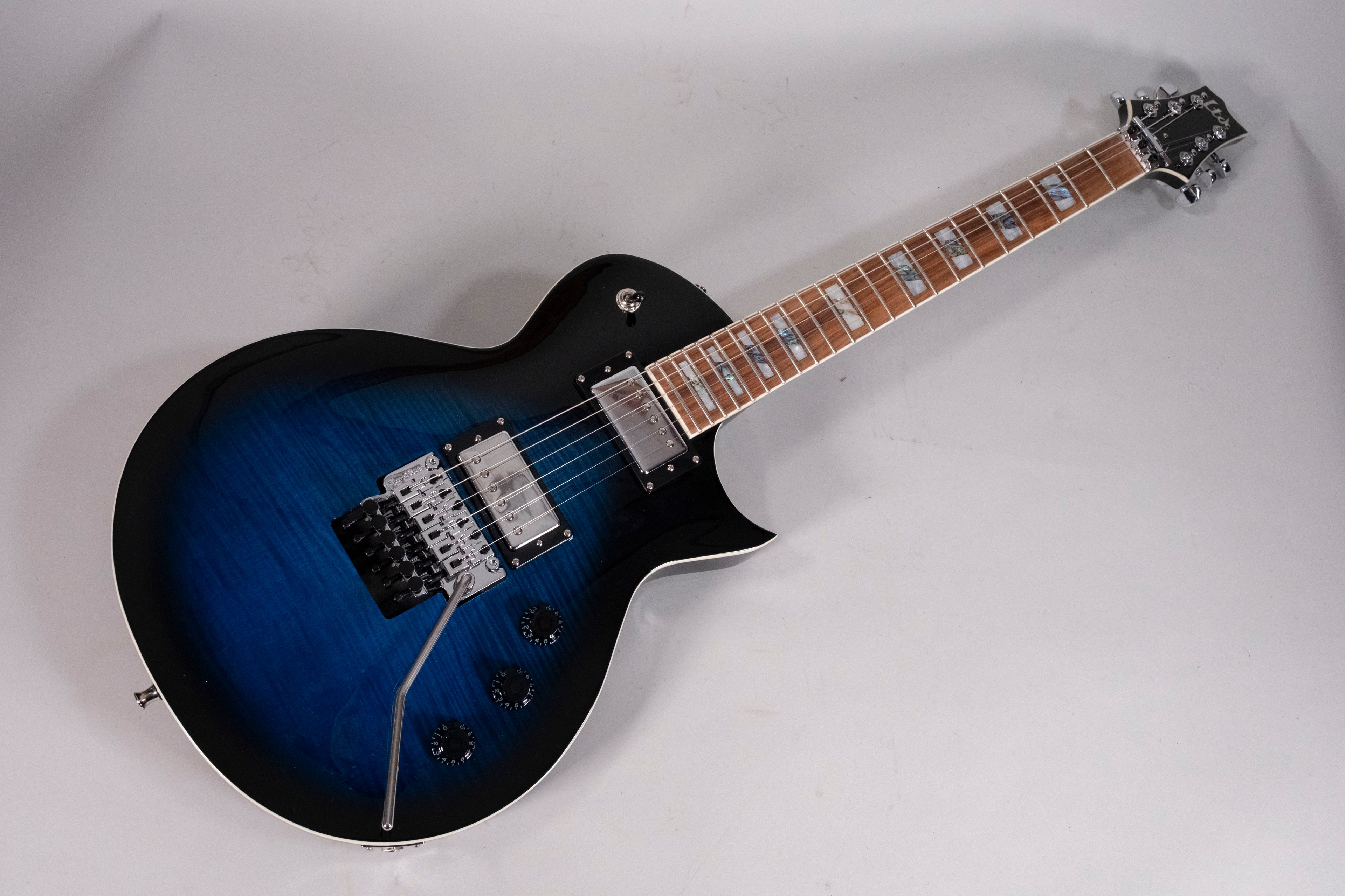 LTD AS-1FR - Black Aqua Sunburst - c/astuccio