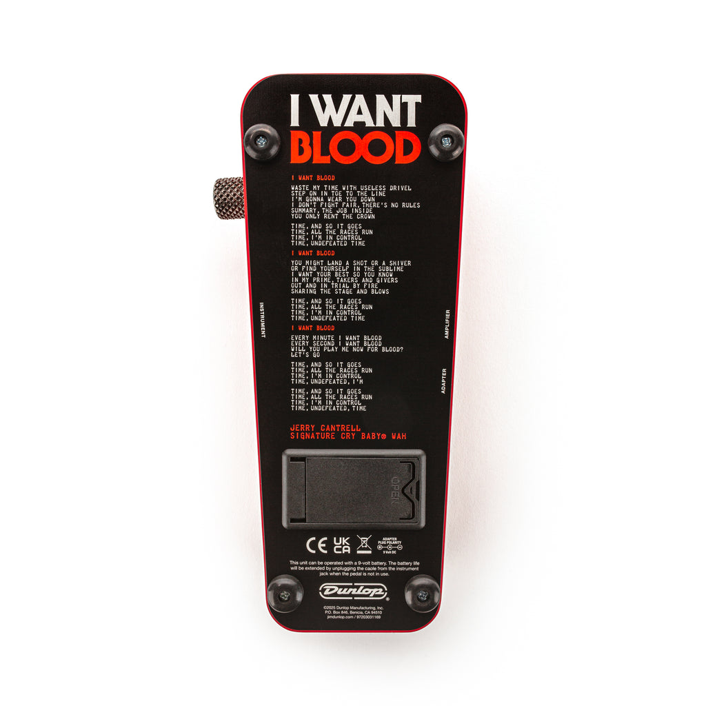 Dunlop JC95IWB Jerry Cantrell I Want Blood Cry Baby Wah