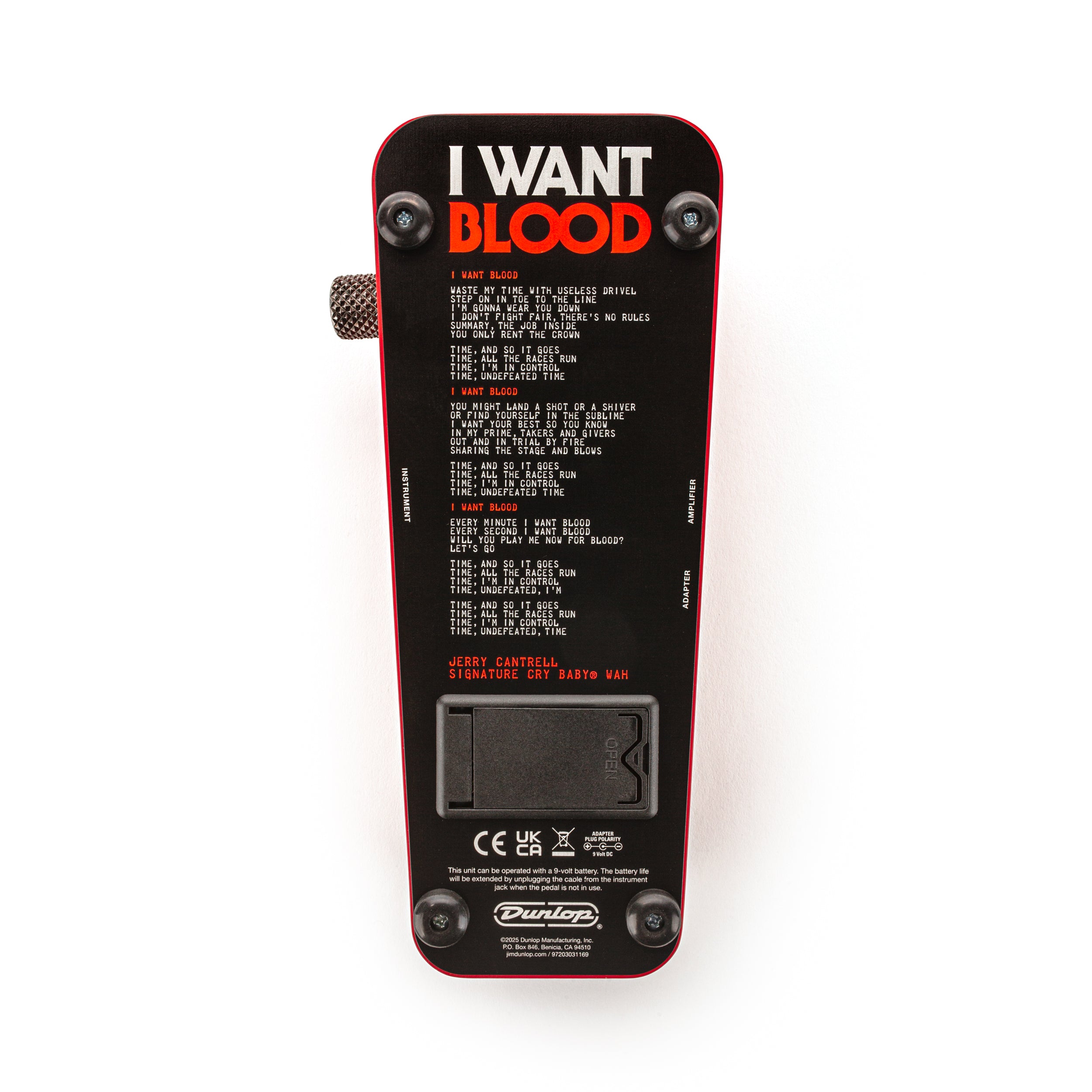Dunlop JC95IWB Jerry Cantrell I Want Blood Cry Baby Wah