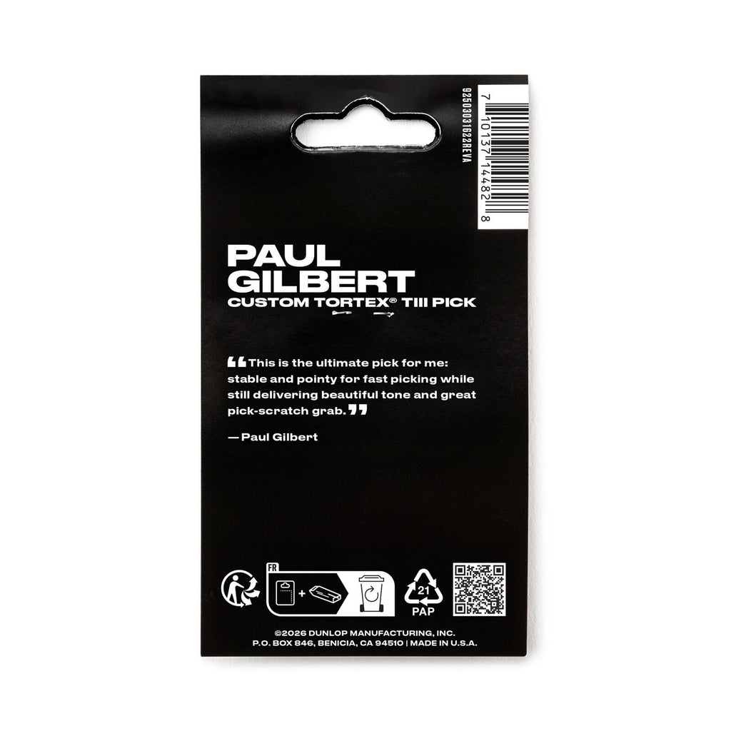 Dunlop PG462P Paul Gilbert Custom Tortex TIII 0.73 mm Player's Pack 12
