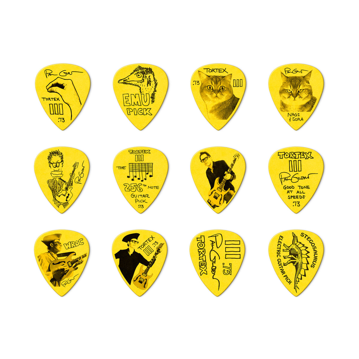 Dunlop PG462P Paul Gilbert Custom Tortex TIII 0.73 mm Player's Pack 12